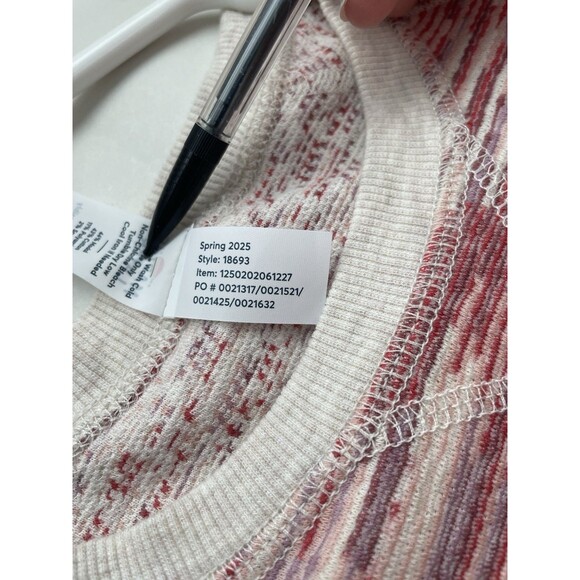 Marine Layer Reversible Raglan Sweatshirt Rose Space Pullover Women's Large Pink - Picture 5 of 8